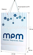 Вертикальный бумажный пакет по заказу компании MPM