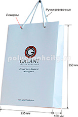 Бумажный пакет вертикальный по заказу компании GALANT