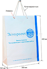 Вертикальный бумажный пакет по заказу компании BAERPACK