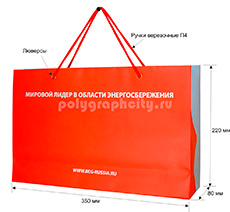 Бумажный пакет горизонтальный по заказу компании B.E.G. RUSSIA